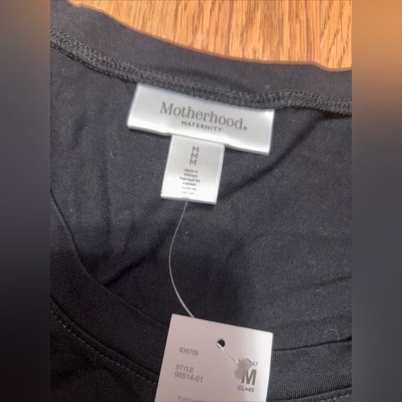 Motherhood Maternity Womens Maternity Elbow Sleeve Side Ruched Tee Shirt Dress M - Picture 7 of 7